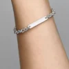 Gravierbares Bar-Link-Armband aus Sterlingsilber Gravierbares Bar-Link-Armband aus Sterlingsilber