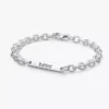 Gravierbares Bar-Link-Armband aus Sterlingsilber Gravierbares Bar-Link-Armband aus Sterlingsilber