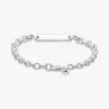 Gravierbares Bar-Link-Armband aus Sterlingsilber Gravierbares Bar-Link-Armband aus Sterlingsilber