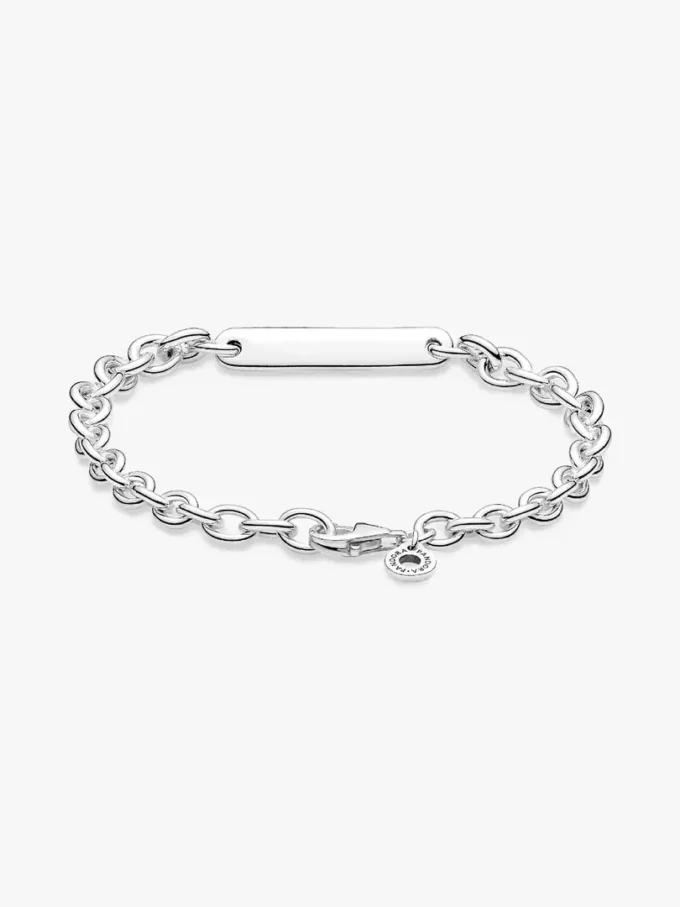 Gravierbares Bar-Link-Armband aus Sterlingsilber Gravierbares Bar-Link-Armband aus Sterlingsilber