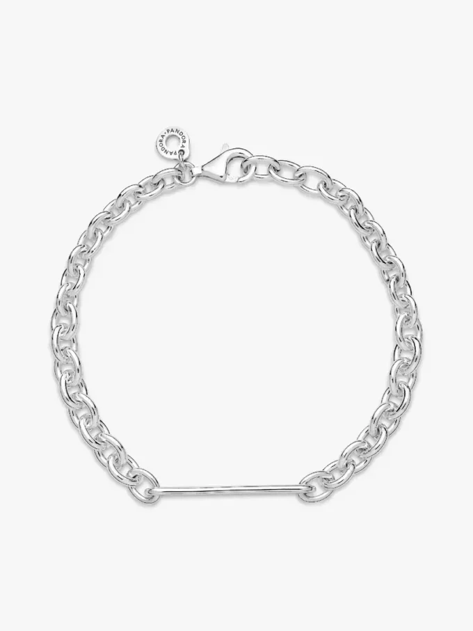Gravierbares Bar-Link-Armband aus Sterlingsilber Gravierbares Bar-Link-Armband aus Sterlingsilber