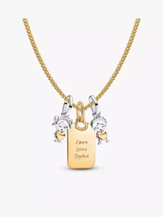 Gravierbares Charm-Halskettenset „A Mother’s Love“ (4er-Set)