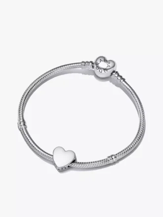 Gravierbares Herz-Charm-Armband-Set, 2er-Set