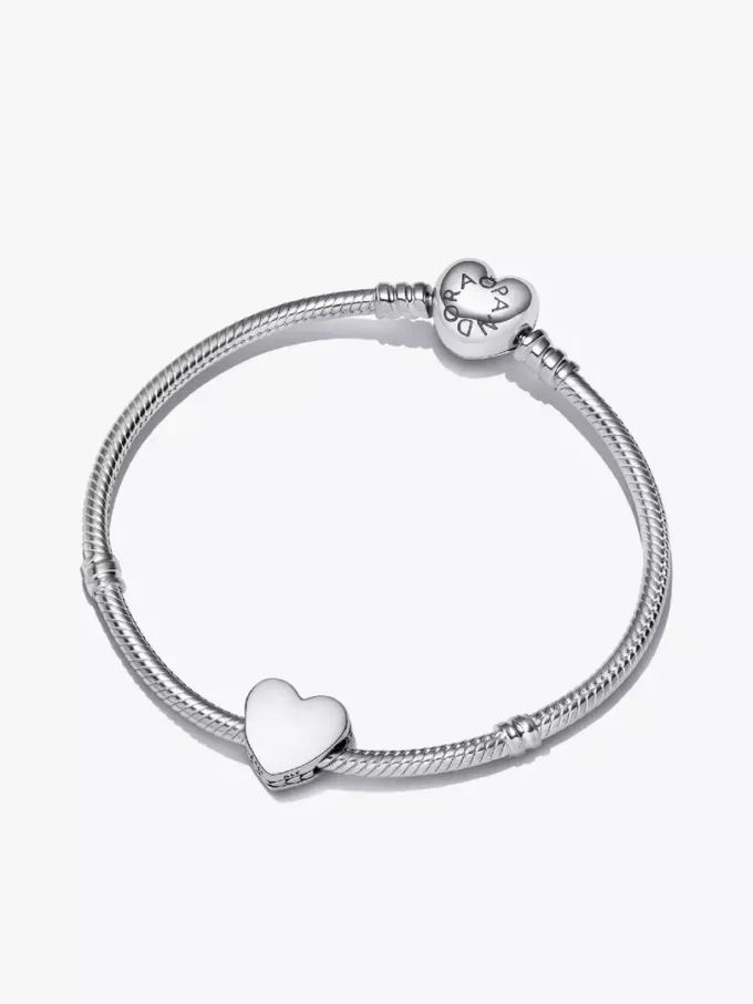 Gravierbares Herz-Charm-Armband-Set, 2er-Set Gravierbares Herz-Charm-Armband-Set, 2er-Set