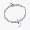 Gravierbares Herz-Dangle Charm-Armband-Set, 2er-Set Gravierbares Herz-Dangle Charm-Armband-Set, 2er-Set