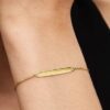 Gravierbares Stabketten-Armband – 14-karätige Vergoldung