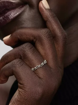 Halbmondring aus Sterlingsilber