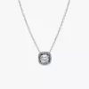 Halo-Anhänger-Halskette aus Sterlingsilber Halo-Anhänger-Halskette aus Sterlingsilber