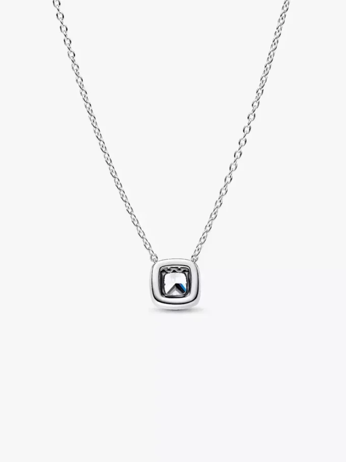 Halo-Anhänger-Halskette aus Sterlingsilber Halo-Anhänger-Halskette aus Sterlingsilber