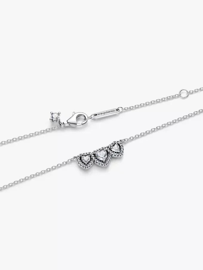 Halo Heart Trilogy Halskette aus Sterlingsilber Halo Heart Trilogy Halskette aus Sterlingsilber