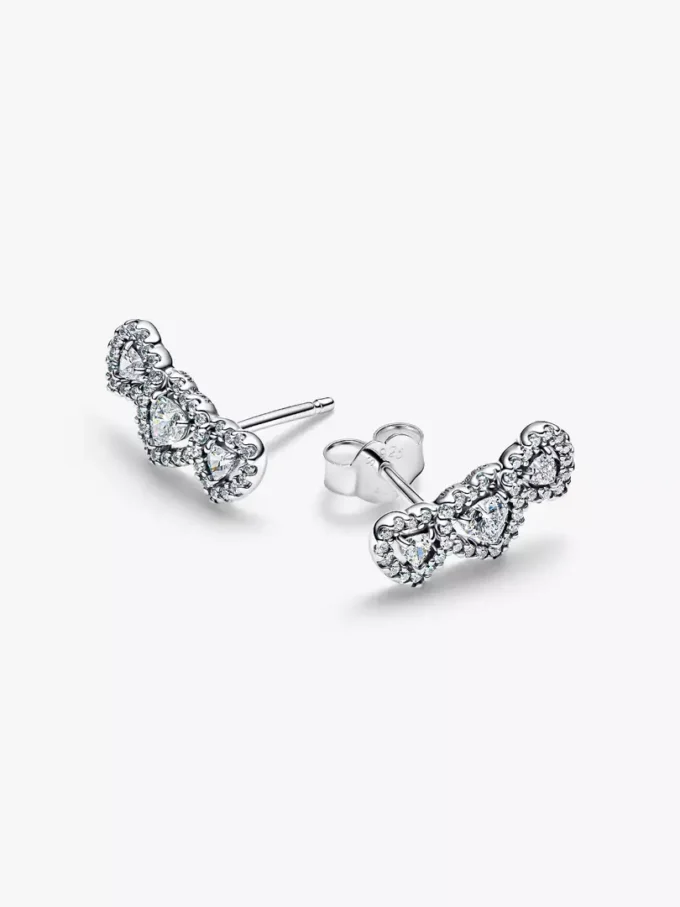 Halo Heart Trilogy Ohrringe aus Sterlingsilber