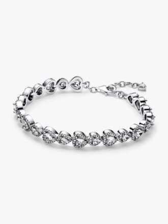 Halo Hearts Armband – Sterlingsilber