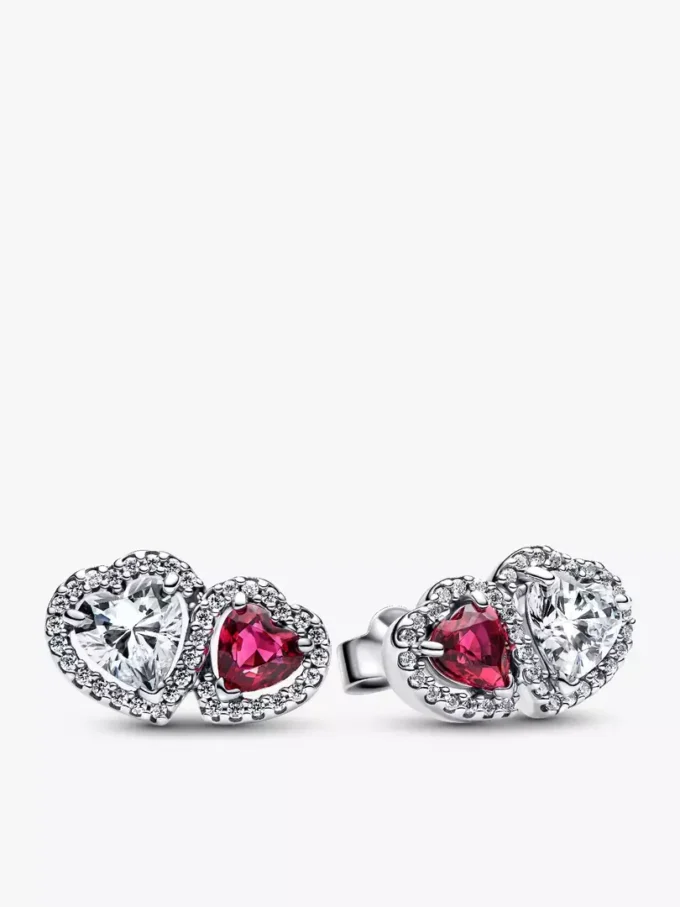 Geschenkset aus Sterlingsilber mit Herz-Halo-Motiv, 3er-Set Geschenkset aus Sterlingsilber mit Herz-Halo-Motiv, 3er-Set
