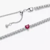 Halo-Herz-Choker aus Sterlingsilber Halo-Herz-Choker aus Sterlingsilber