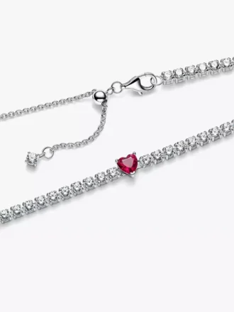 Halo-Herz-Choker aus Sterlingsilber