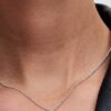Halskette mit behandelten Süßwasser-Zuchtperlen und Pavé-Collier – Sterlingsilber Halskette mit behandelten Süßwasser-Zuchtperlen und Pavé-Collier – Sterlingsilber