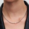 Halskette mit behandelten Süßwasser-Zuchtperlen und Perlen – Sterlingsilber Halskette mit behandelten Süßwasser-Zuchtperlen und Perlen – Sterlingsilber
