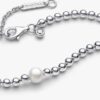 Halskette mit behandelten Süßwasser-Zuchtperlen und Perlen – Sterlingsilber Halskette mit behandelten Süßwasser-Zuchtperlen und Perlen – Sterlingsilber