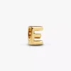 Buchstabe E als Alphabet-Charm, 14 Karat vergoldet