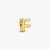 Buchstabe F als Alphabet-Charm, 14 Karat vergoldet