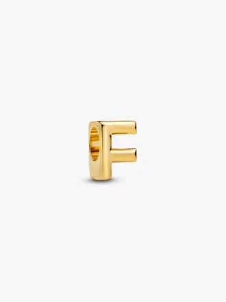 Buchstabe F als Alphabet-Charm, 14 Karat vergoldet