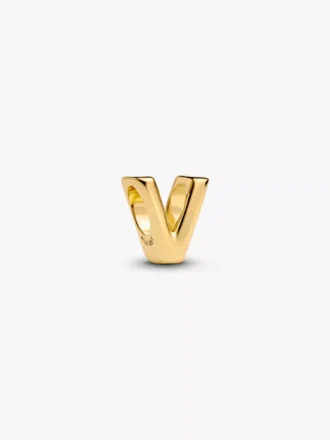 Buchstabe V Alphabet-Charm, 14 Karat vergoldet Buchstabe V Alphabet-Charm, 14 Karat vergoldet