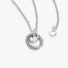Halskette mit „Family Always Encircled“-Anhänger aus Sterlingsilber Halskette mit „Family Always Encircled“-Anhänger aus Sterlingsilber