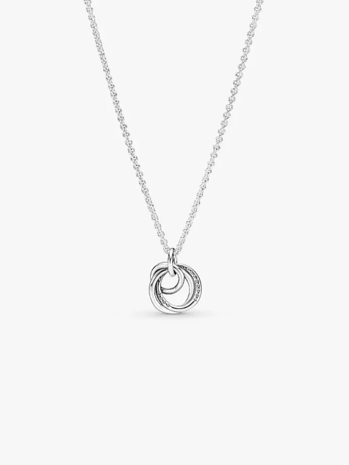 Halskette mit „Family Always Encircled“-Anhänger aus Sterlingsilber Halskette mit „Family Always Encircled“-Anhänger aus Sterlingsilber