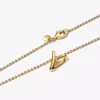 Halskette mit kleinem Anhänger in organischer Herzform, 14 Karat vergoldet Halskette mit kleinem Anhänger in organischer Herzform, 14 Karat vergoldet