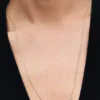 Halskette mit länglichen Gliedern aus Sterlingsilber Halskette mit länglichen Gliedern aus Sterlingsilber