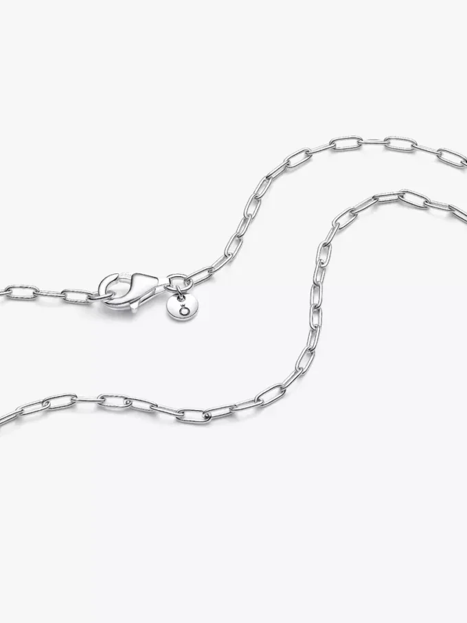 Halskette mit länglichen Gliedern aus Sterlingsilber Halskette mit länglichen Gliedern aus Sterlingsilber