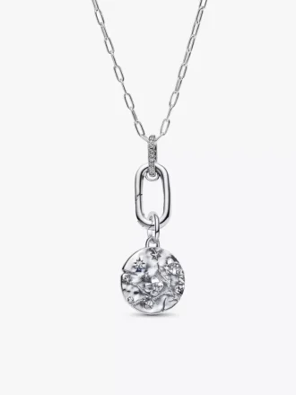 Halskette mit Medaillon-Charm „Cherry Blossom“ (2er-Set)