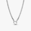 Halskette mit Nietenverschluss – Sterlingsilber Halskette mit Nietenverschluss – Sterlingsilber