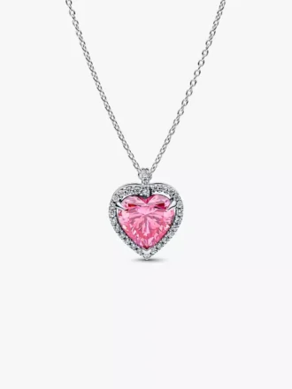Set aus zwei rosa Herz-Halsketten