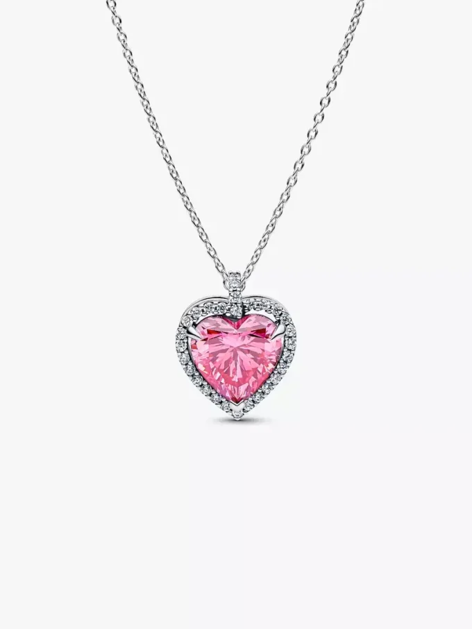 Set aus zwei rosa Herz-Halsketten Set aus zwei rosa Herz-Halsketten