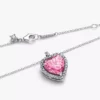 Halskette mit rosa Herz-Anhänger aus Sterlingsilber Halskette mit rosa Herz-Anhänger aus Sterlingsilber