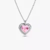Halskette mit rosa Herz-Anhänger aus Sterlingsilber Halskette mit rosa Herz-Anhänger aus Sterlingsilber