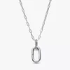 Halskette mit aufklappbarem Gliederanhänger aus Sterlingsilber Halskette mit aufklappbarem Gliederanhänger aus Sterlingsilber