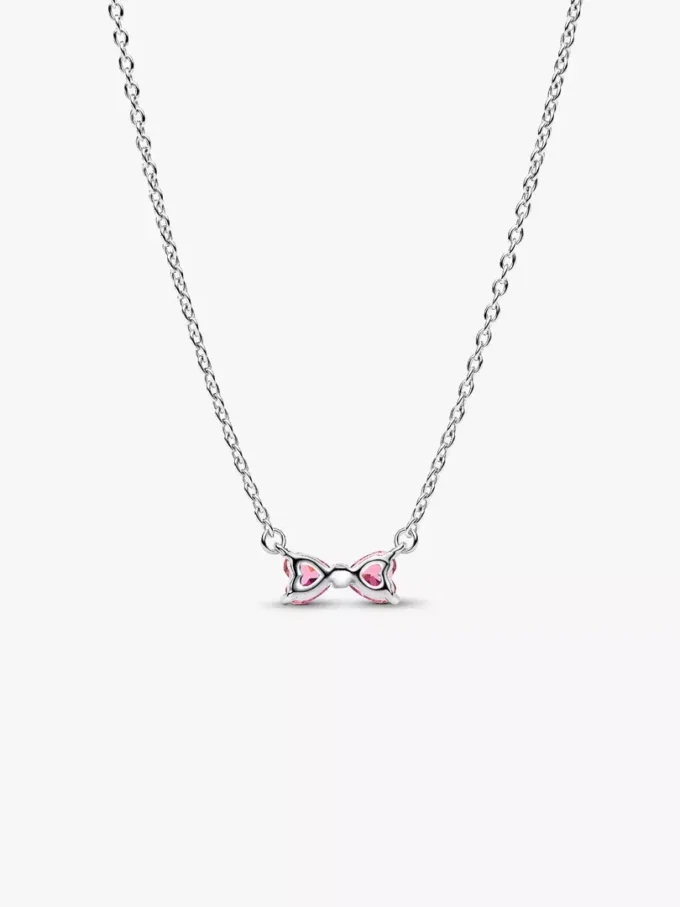 Halskette mit Schleifenanhänger aus Sterlingsilber Halskette mit Schleifenanhänger aus Sterlingsilber