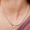 Halskette mit Snake Chain und Herzverschluss aus Sterlingsilber Halskette mit Snake Chain und Herzverschluss aus Sterlingsilber