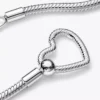 Halskette mit Snake Chain und Herzverschluss aus Sterlingsilber Halskette mit Snake Chain und Herzverschluss aus Sterlingsilber
