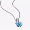 Halskettenset mit blauem Murano Glass-Schmetterling, 2er-Set Halskettenset mit blauem Murano Glass-Schmetterling, 2er-Set
