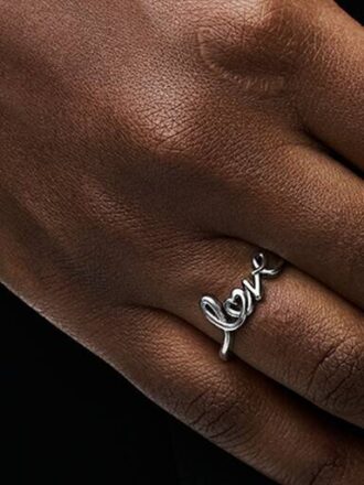 Handwritten Love Ring – Sterlingsilber