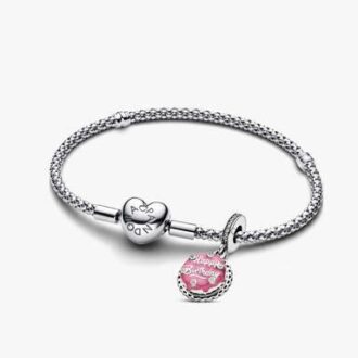 Happy Birthday to You-Armband-Set mit Nieten-Charms – 2er-Set