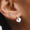 Heart Open Hoop Ohrringe – Sterlingsilber