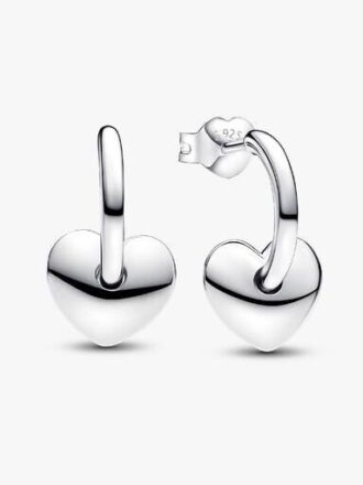 Heart Open Hoop Ohrringe – Sterlingsilber