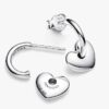 Heart Open Hoop Ohrringe – Sterlingsilber
