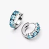Hellblaue Ohrringe aus Sterlingsilber