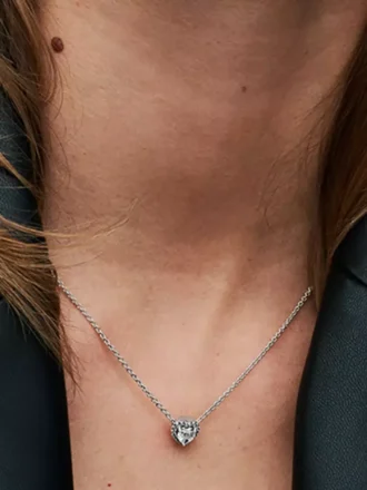 Herz-Halskette aus Sterlingsilber