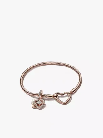 Herz-&-Mama-Dangle-Charm-&-Armband-Set, 2er-Set Herz-&-Mama-Dangle-Charm-&-Armband-Set, 2er-Set